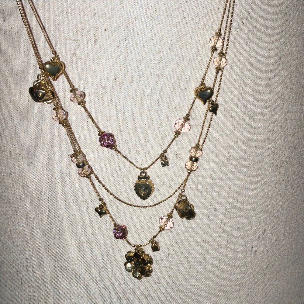 3 tier Betsey Johnson necklace